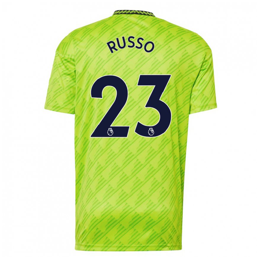 メンズフットボールアレッシア・ルッソ#23ライトグリーンサードユニフォームシャツ2022/23ジャージーユニフォーム