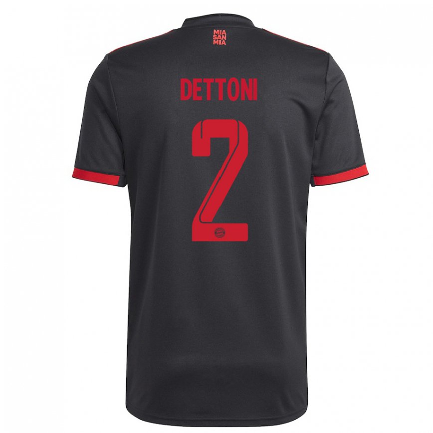メンズフットボールグレイソン・デットーニ#2黒と赤サードユニフォームシャツ2022/23ジャージーユニフォーム