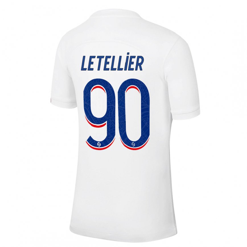 メンズフットボールアレクサンドル・ルトゥリエ#90ホワイト ブルーサードユニフォームシャツ2022/23ジャージーユニフォーム