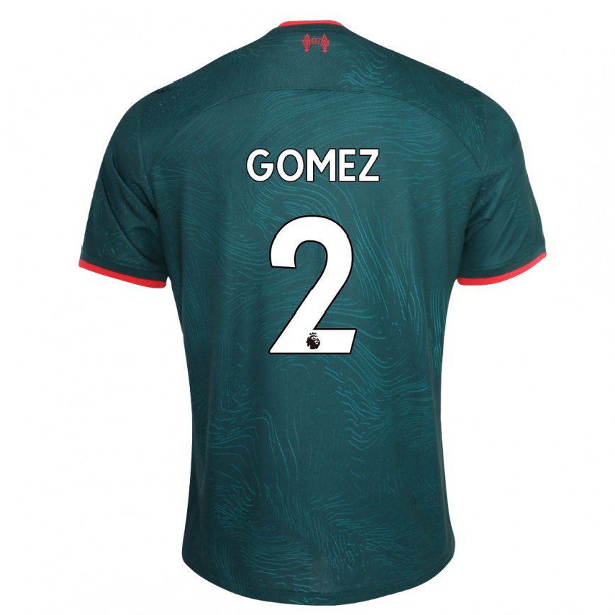 レディースフットボールジョー・ゴメス#2濃い緑色サードユニフォームシャツ2022/23ジャージーユニフォーム