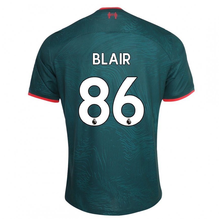 レディースフットボールハーベイ・ブレア#86濃い緑色サードユニフォームシャツ2022/23ジャージーユニフォーム