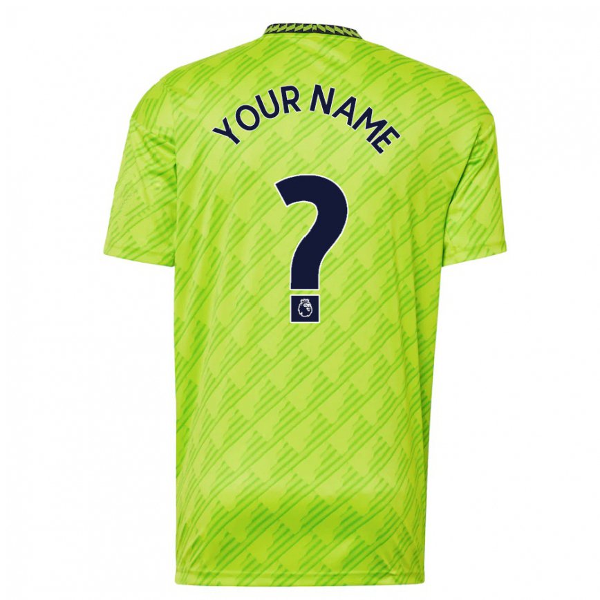 レディースフットボールあなたの名前#0ライトグリーンサードユニフォームシャツ2022/23ジャージーユニフォーム