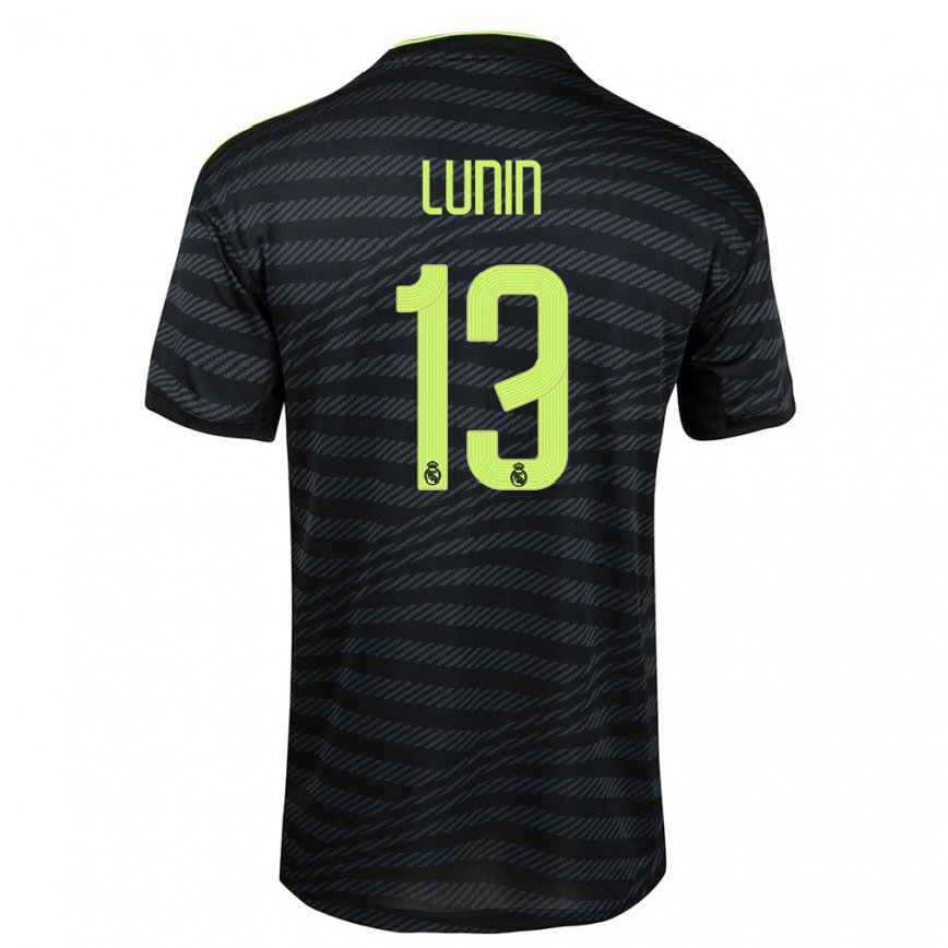 レディースフットボールアンドリー・ルニン#13ブラック ダークグレーサードユニフォームシャツ2022/23ジャージーユニフォーム