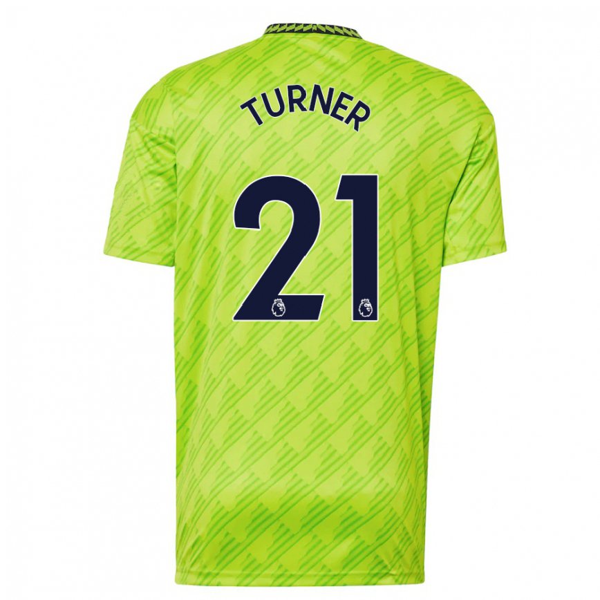 レディースフットボールミリー・ターナー#21ライトグリーンサードユニフォームシャツ2022/23ジャージーユニフォーム