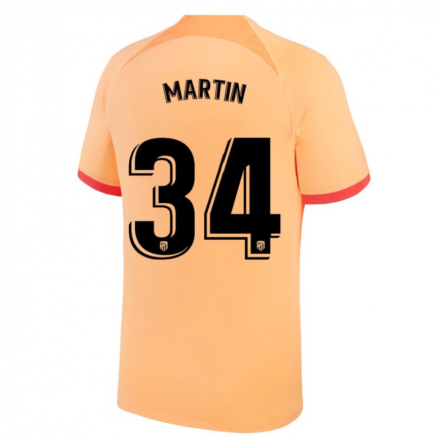 レディースフットボールカルロス・マーティン#34ライトオレンジサードユニフォームシャツ2022/23ジャージーユニフォーム