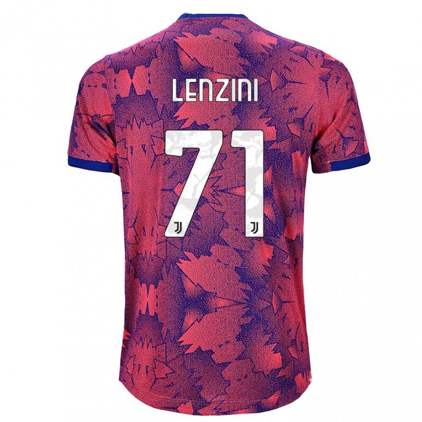 レディースフットボールマルティナ・レンジーニ#71ローズレッドブルーサードユニフォームシャツ2022/23ジャージーユニフォーム
