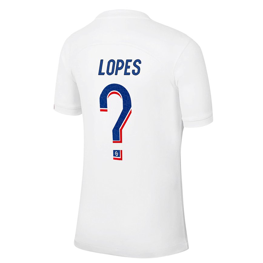 レディースフットボールエメリック・ロペス#0ホワイト ブルーサードユニフォームシャツ2022/23ジャージーユニフォーム